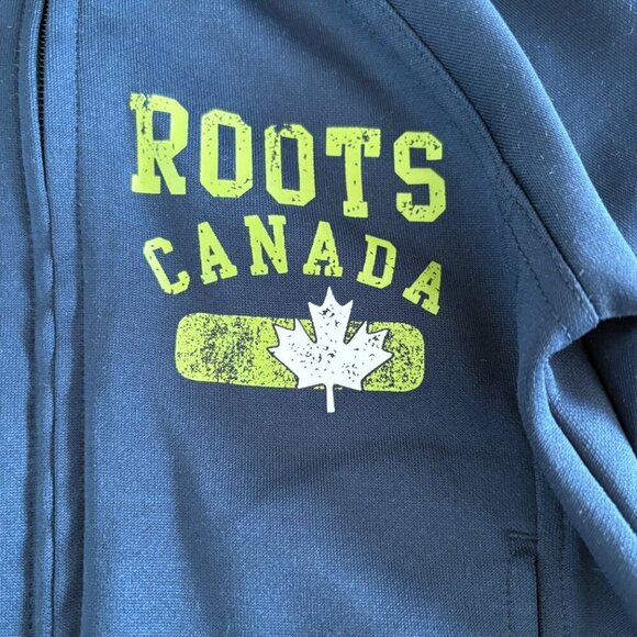 Roots Canada Athletic Zip Sweater Navy Blue Size 3T - Picture 3 of 8